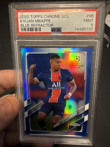 Kylian Mbappé 2020 Topps UEFA Champions League Blue Refractor