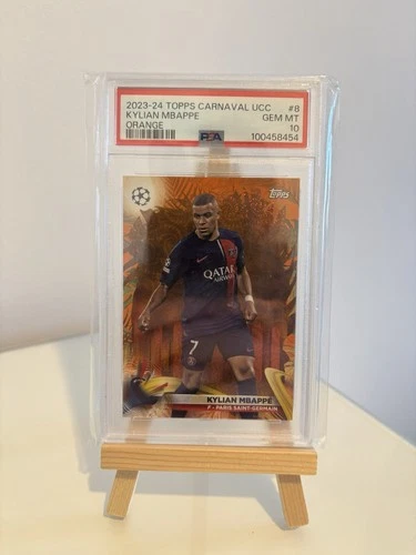 Kylian Mbappe 2023 Topps Carnaval Orange Refractor /25