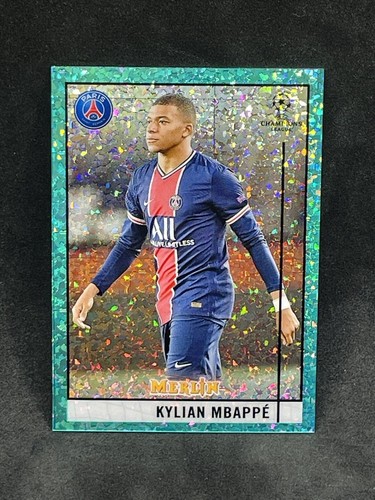 Kylian Mbappe 2020 Topps Chrome Aqua Speckle /175