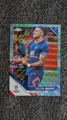 Kylian Mbappe 2021 Topps Chrome Aqua Wave Refractor /199
