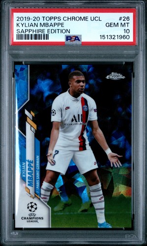 Kylian Mbappe 2019 Topps Chrome Champions League Sapphire Edition
