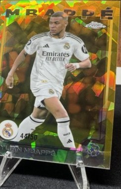 Kylian Mbappe 2024 Topps Chrome Gold /50