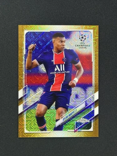 Kylian Mbappe 2020 Topps Chrome Gold Mojo /50
