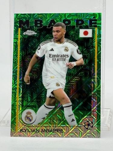 Kylian Mbappe 2025 Topps Chrome Green Mojo /99