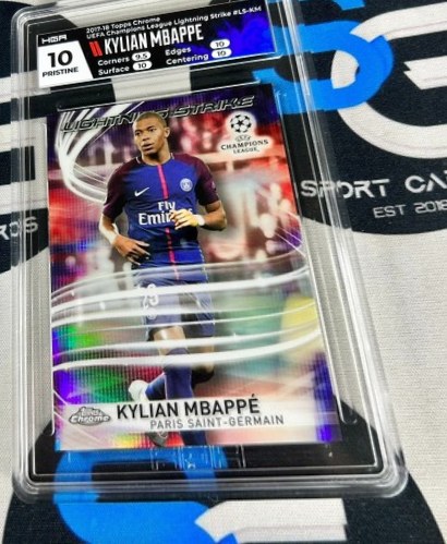Kylian Mbappe 2017 Topps Chrome Lightning Strike