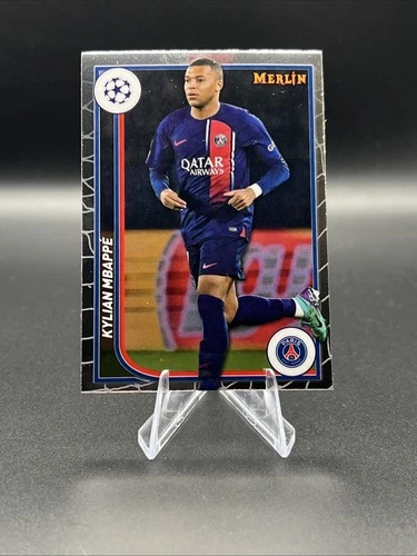 Kylian Mbappe 2023 Topps Chrome Merlin UEFA Refractor