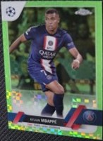 Kylian Mbappe 2022 Topps Chrome Neon Green /399