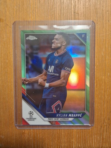 Kylian Mbappe 2021 Topps Chrome Neon Green /99