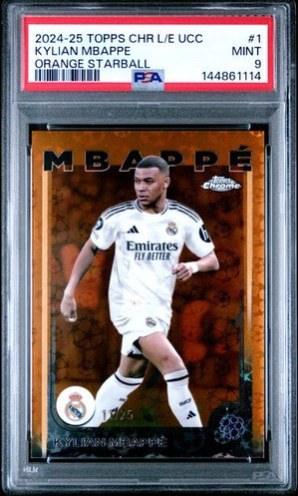 Kylian Mbappe 2024 Topps Chrome Orange /25