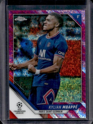 Kylian Mbappe 2021 Topps Chrome Pink Mini Diamond Refractor /175