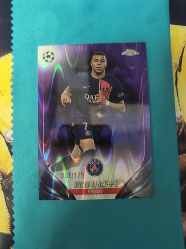 Kylian Mbappe 2023 Topps Chrome Purple Raywave Refractor /175