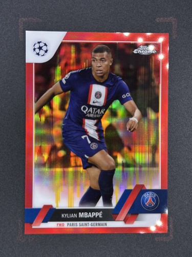 Kylian Mbappe 2023 Topps Chrome Red & Gold