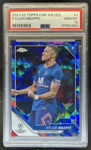 Kylian Mbappe 2021 Topps Chrome Sapphire
