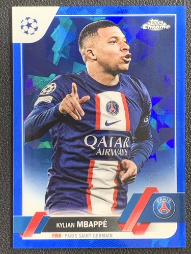Kylian Mbappe 2022 Topps Chrome Sapphire
