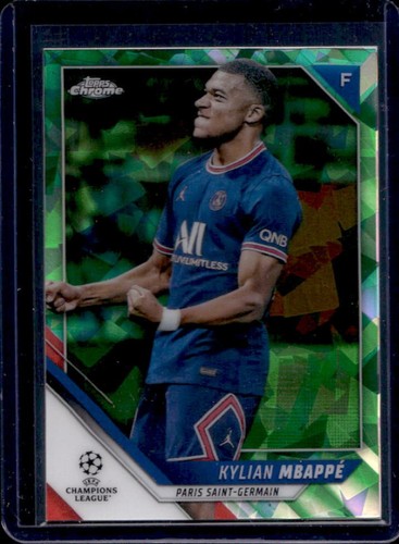 Kylian Mbappe 2021 Topps Chrome Sapphire Green Refractor /75