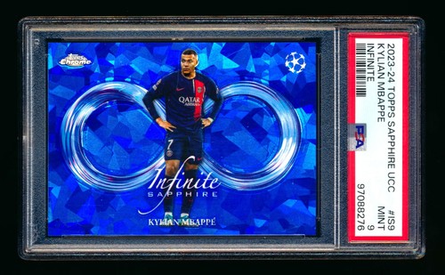 Kylian Mbappe 2023 Topps Chrome Sapphire Infinite Refractor