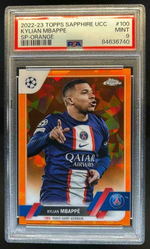 Kylian Mbappe 2022 Topps Chrome Sapphire Orange /50