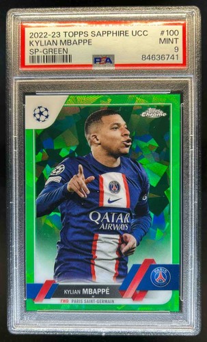 Kylian Mbappe 2022 Topps Chrome Sapphire Verde /70