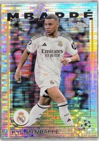 Kylian Mbappe 2024 Topps Chrome Silver Pulsar Refractor #1