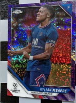 Kylian Mbappe 2021 Topps Chrome UCL Purple Mini-Diamond /250