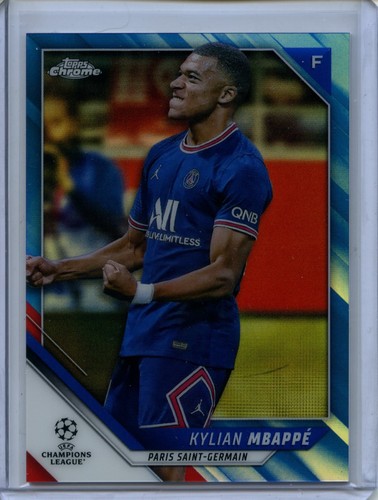 Kylian Mbappe 2021 Topps Chrome UEFA Champions League Blue 54/150