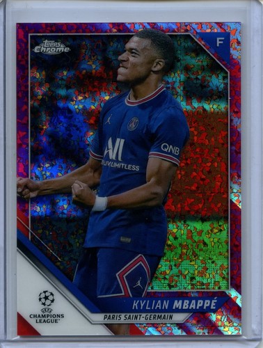 Kylian Mbappe 2021 Topps Chrome UEFA Champions League Pink Mini-Diamond 152/175