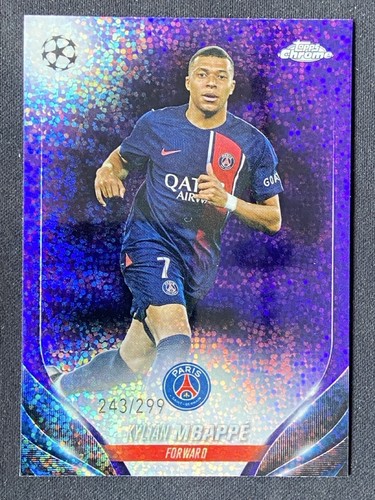Kylian Mbappe 2023 Topps Cromo UCC Violet Speckle Refractor /299