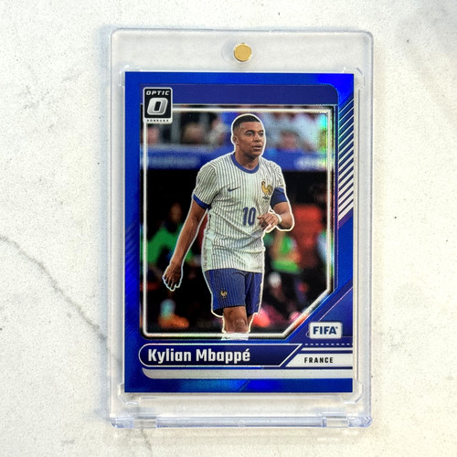 Kylian Mbappe 2024 Panini Donruss FIFA Optic Blue Prizm /149