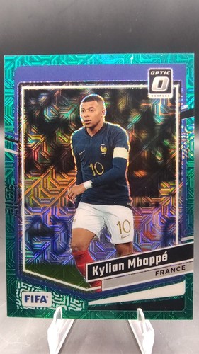 Kylian Mbappe 2023 Panini Donruss Optic Teal Mojo /49