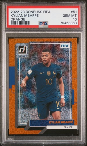 Kylian Mbappe 2022 Panini Donruss Orange
