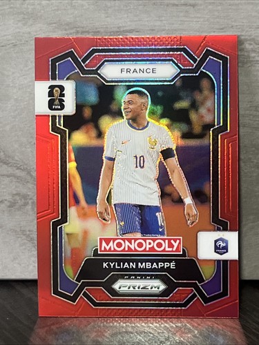 Kylian Mbappe 2026 Panini FIFA Monopoly Prizm World Cup Red Prizm