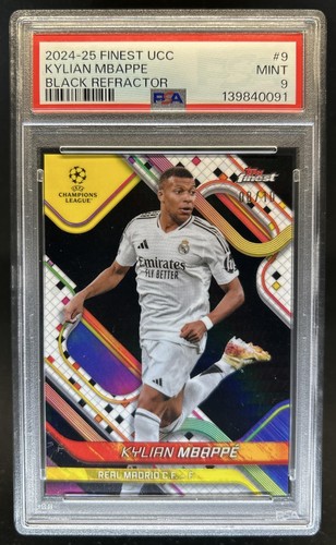 Kylian Mbappe 2024 Topps Finest Black Refractor /10
