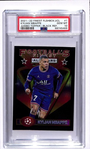 Kylian Mbappe 2021 Topps Finest Black Refractor /25