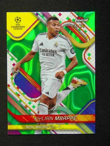 Kylian Mbappe 2024 Topps Finest Green Lava /99