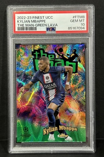 Kylian Mbappe 2022 Topps Finest Green Lava /99