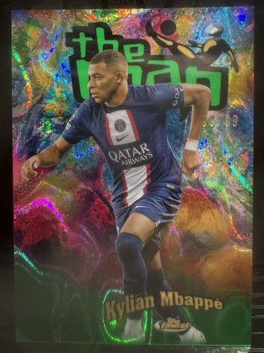 Kylian Mbappe 2022 Topps Finest Green Refractor /99