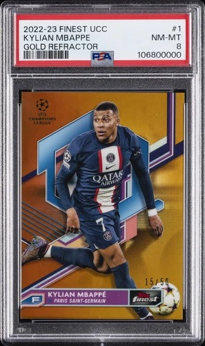 Kylian Mbappe 2022 Topps Finest Oro /50