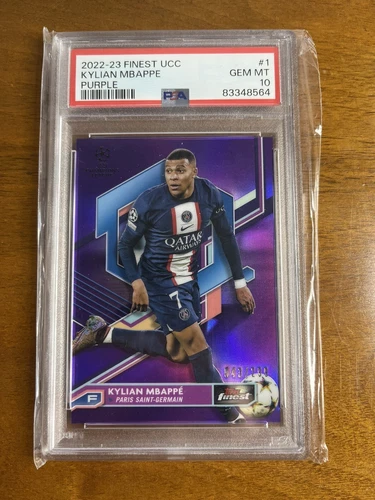 Kylian Mbappe 2022 Topps Finest Purple Refractor /250