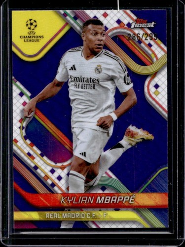 Kylian Mbappe 2024 Topps Finest Purple Refractor /299