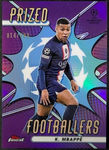 Kylian Mbappe 2022 Topps Finest Purple Refractor /299