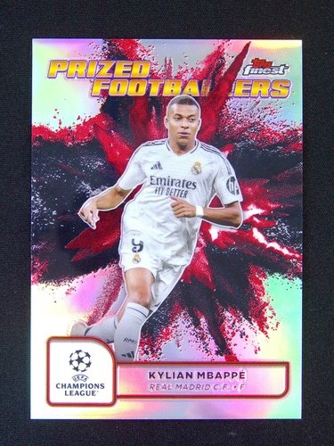 Kylian Mbappe 2024 Topps Finest Red/Black Fusion