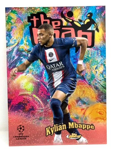 Kylian Mbappe 2022 Topps Finest Rosa Gold Refractor /75