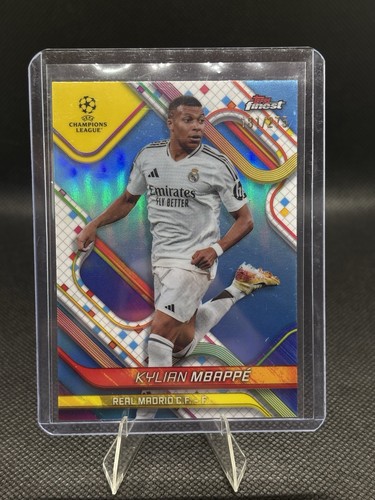 Kylian Mbappe 2024 Topps Finest Sky Blue /275