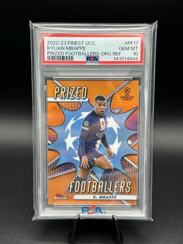 Kylian Mbappe 2022 Panini Finest UEFA Arancione 25/25