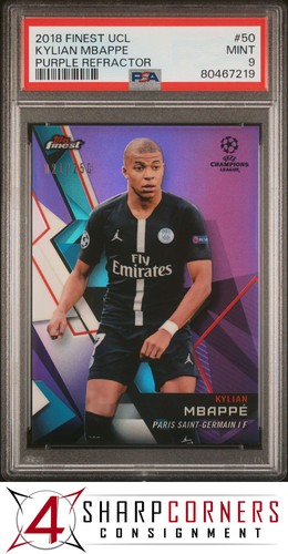 Kylian Mbappe 2018 Panini Finest UEFA Champions League Viola Refractor /250
