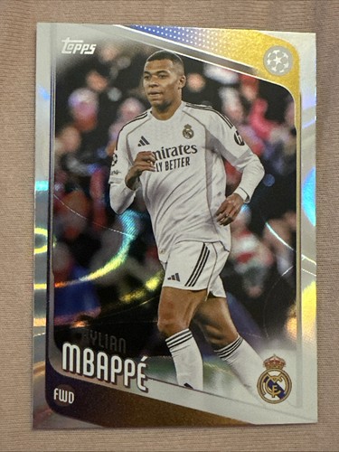 Kylian Mbappe 2025 Topps Flagship UEFA Raindrops Holo