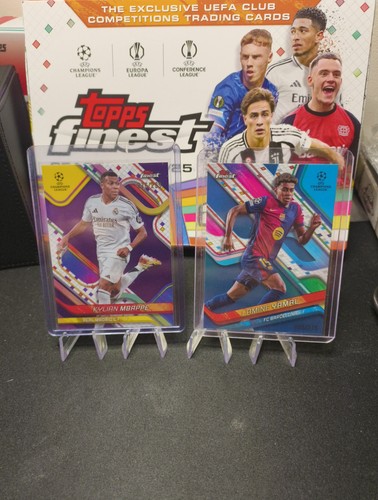 Multiple: Kylian Mbappe, Lamine Yamal 2024 Topps Finest /299, /275