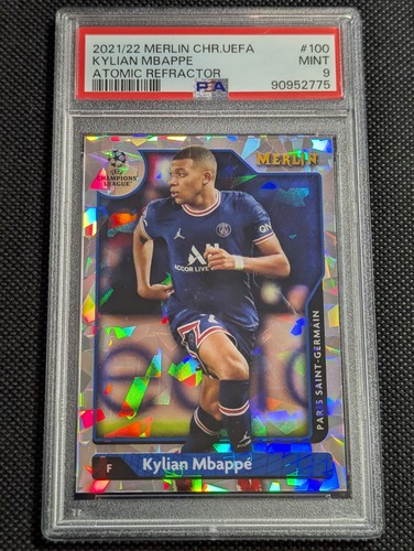 Kylian Mbappe 2021 Topps Merlin Chrome Atomic Refractor /250