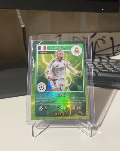 Kylian Mbappe 2024 Topps Merlin Chrome Green
