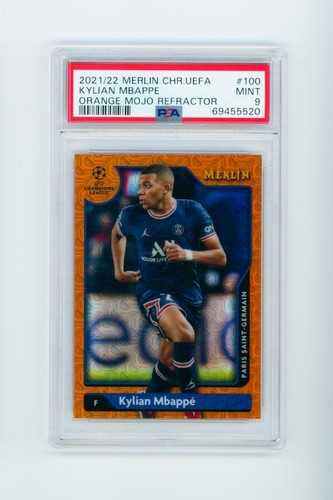 Kylian Mbappe 2021 Topps Merlin Chrome Orange Mojo 4/25